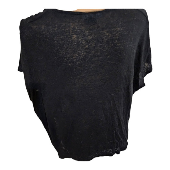 Vince linen dolman sleeves blouse size medium black - Picture 4 of 7